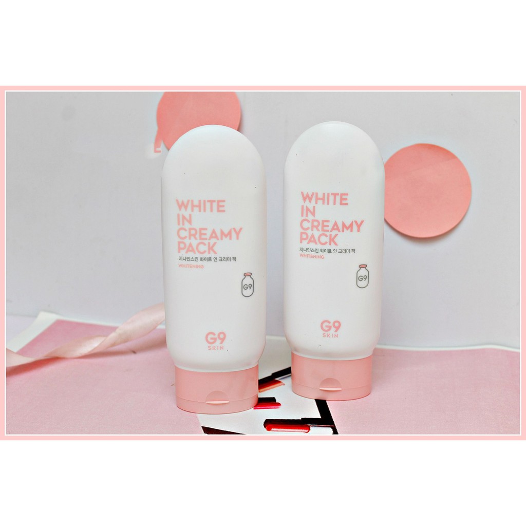 COMBO Kem ủ Trắng G9 Skin White In Creamy Pack  + Kem dưỡng trắng da G9 Skin-White In Whipping Cream 50ml