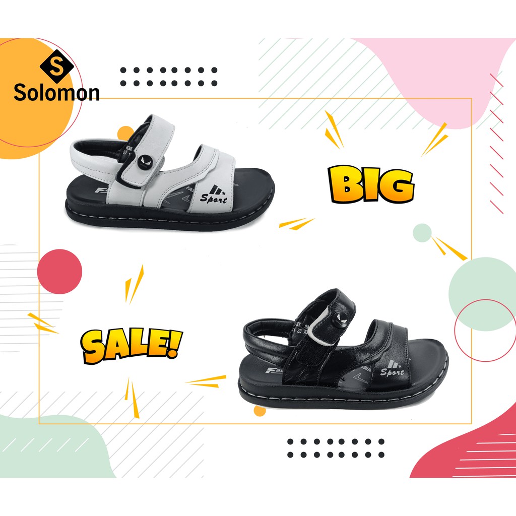 SANDAL DA BÉ TRAI ✳️FREESHIP✳️QUAI HẬU DA MỀM CHỐNG TRƠN HÀNG QUẢNG CHÂU CAO CẤP SOLOMON