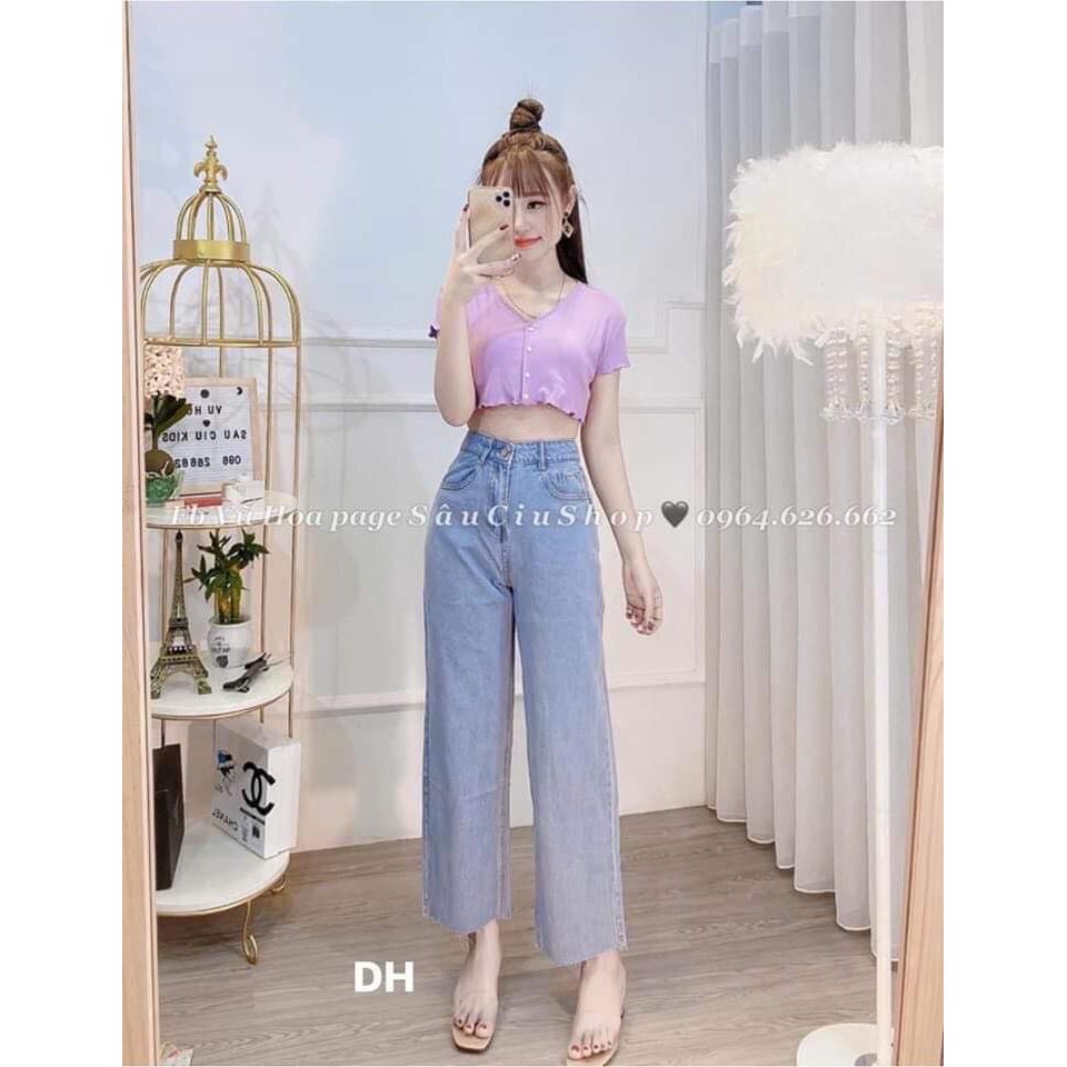 Quần jeans ống rộng nhiều màu DHO1220