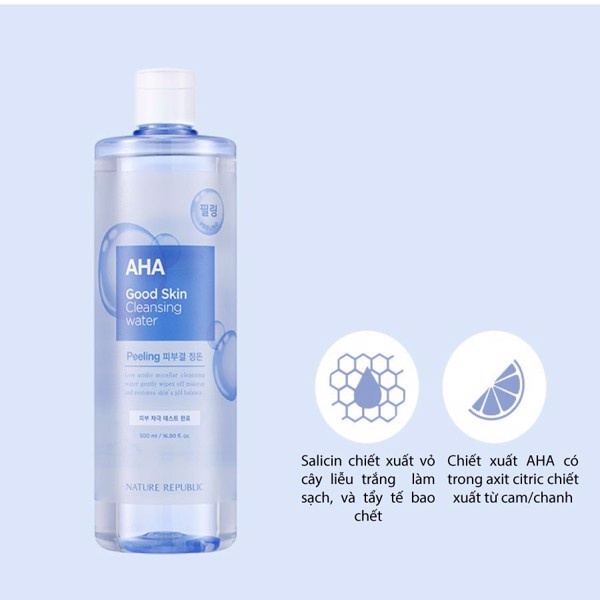 Nước Tẩy Trang Giúp Làm Sạch Mọi Bụi Bẩn Và Lớp Trang Điểm Good Skin Ampoule Cleansing Water 500ml