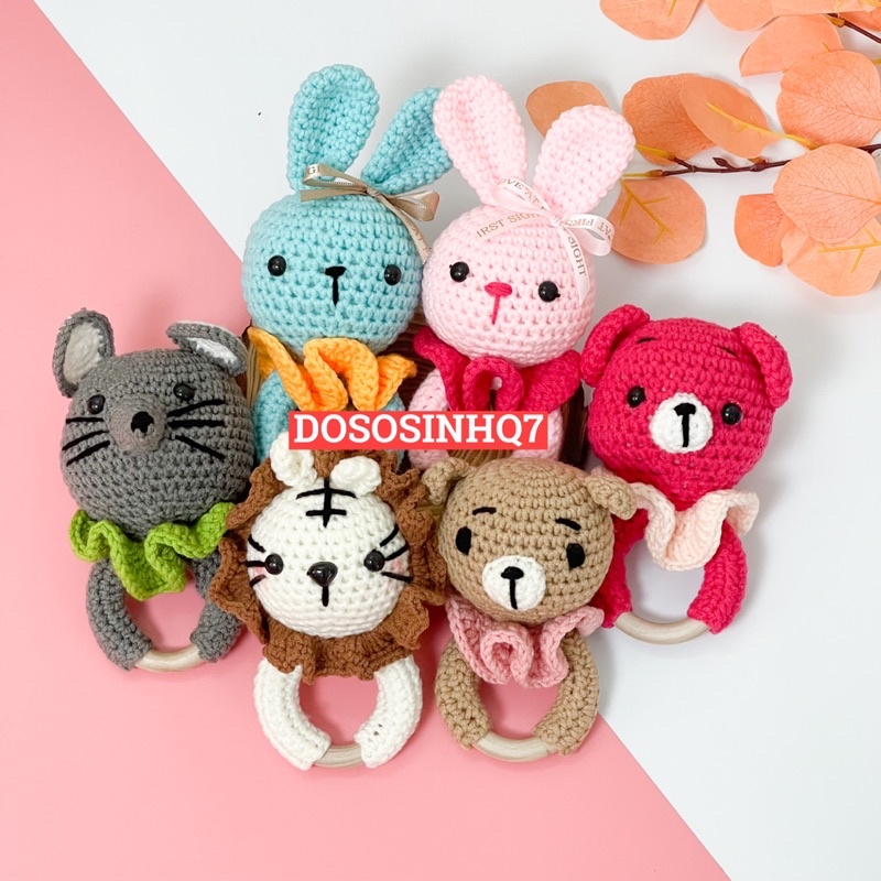 Lục lạc len handmade đồ chơi cầm tay cho bé.