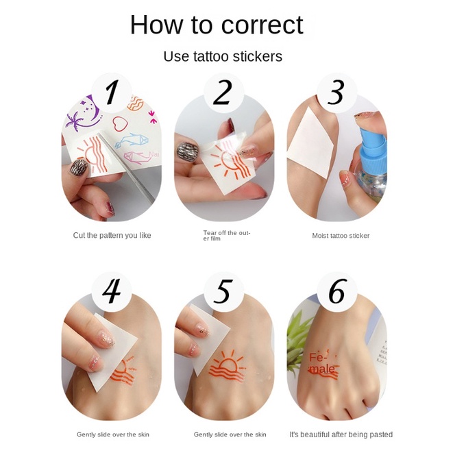 Miếng Dán Hình Xăm Hoạt Hình Chống Thấm Nước Sử Dụng Một Lần Tiện Lợi