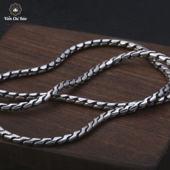 Dây chuyền bạc nam Lục tự chân ngôn chất liệu bạc Thái S925 thời trang phụ kiện trang sức nữ Viễn Chí Bảo D100217