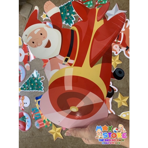 Trang Trí NOEL - Bộ Dây Treo Trần Nhà Chủ Đề Noel 36 Hình Độc Đáo Bằng Fomex