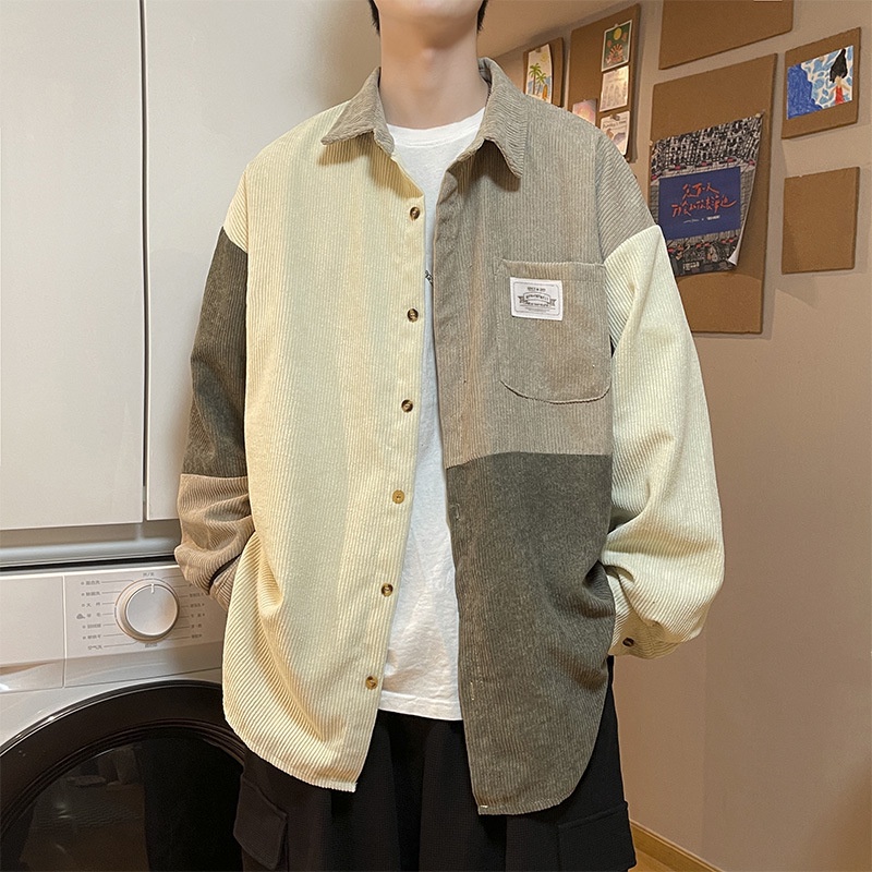 Sơ Mi Nhung Tăm Nam Nữ Phối Màu Cực Chất Phong Cách Hàn Quốc- Cam Kết Hàng Y hình