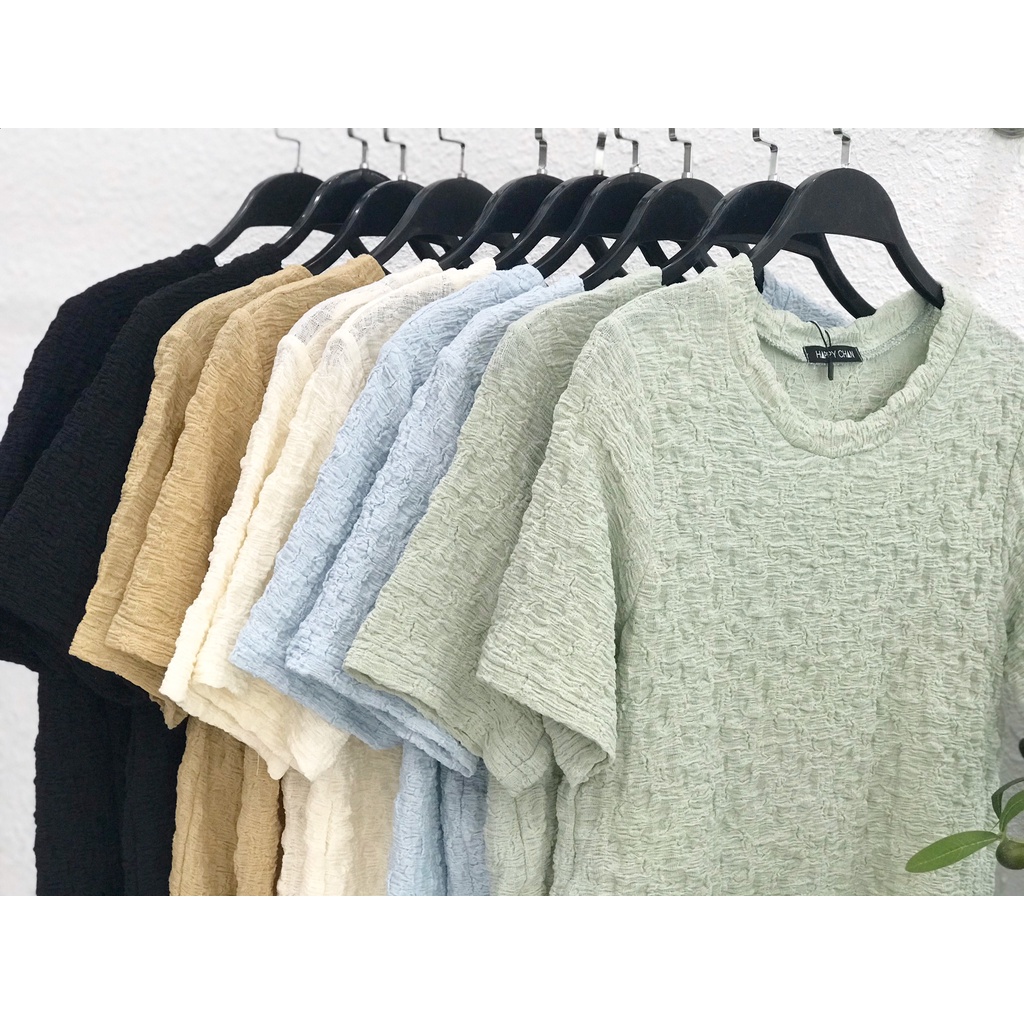 Áo thun nhún 5 màu