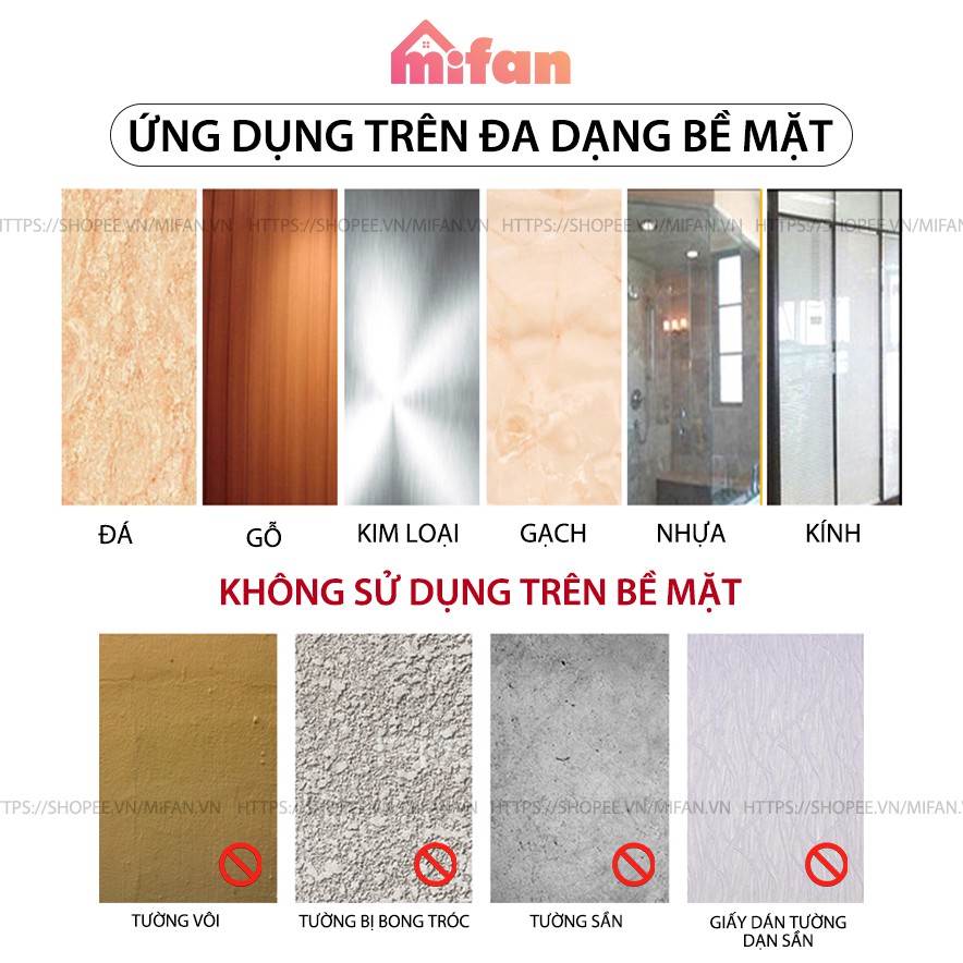 Móc Dán Tường Treo Chậu, Thau , Thớt, Đồ dùng phòng tắm, Nhà bếp - Inox thép không gỉ keo dính siêu chắc - MIFAN