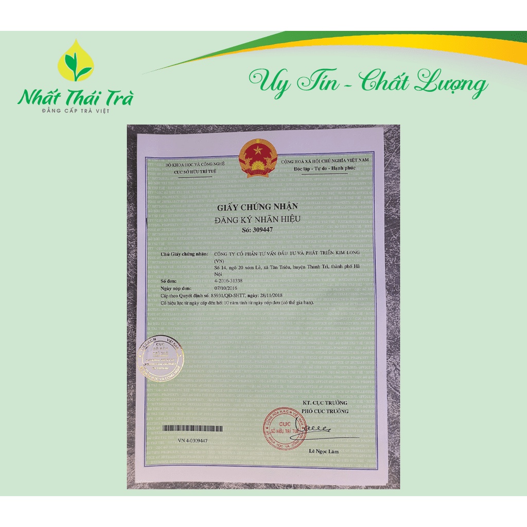 Chè Thái Nguyên Nhất Thái Trà 200gr kèm Hộp giấy cứng