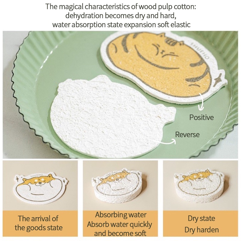 Sỉ 10k- Miếng Bọt Biển Rửa Chén Dễ Thương Có Nút Hít Mạnh