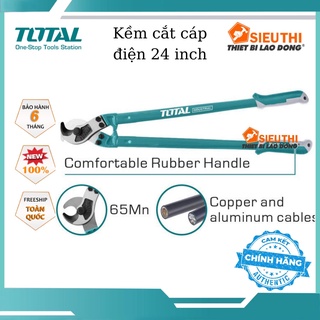 Kìm cắt cáp điện 24 inch total chất liệu đầu kìm bằng thép cr-mo chịu nhiệt, cắt cạnh tht115242