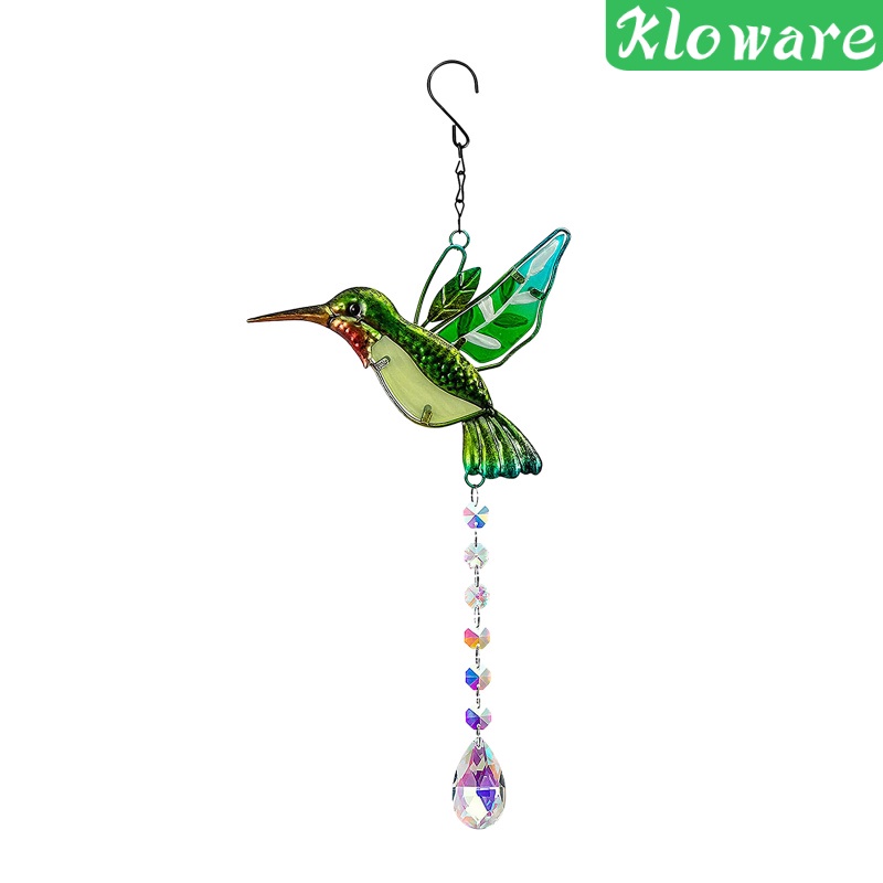 Suncatcher thiết kế hình chim đính quả cầu thủy tinh pha lê trong suốt trang trí cửa sổ làm quà tặng trang trí