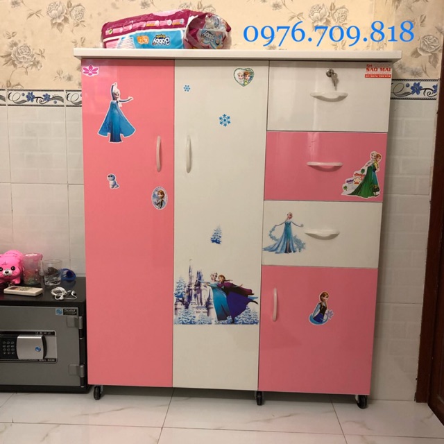 Tủ quần áo trẻ em - tặng 1 hình dán ngộ nghĩnh