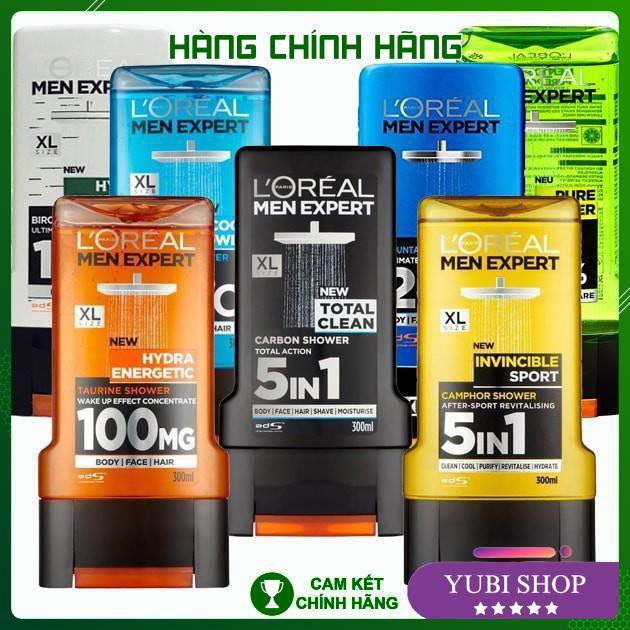 [HÀNG AUTH] SỮA TẮM GỘI TOÀN THÂN L’OREAL MEN - SỮA TẮM GỘI TOÀN THÂN L’OREAL MEN EXPERT 5 IN 1 CHAI 300ML CỦA PHÁP - HH