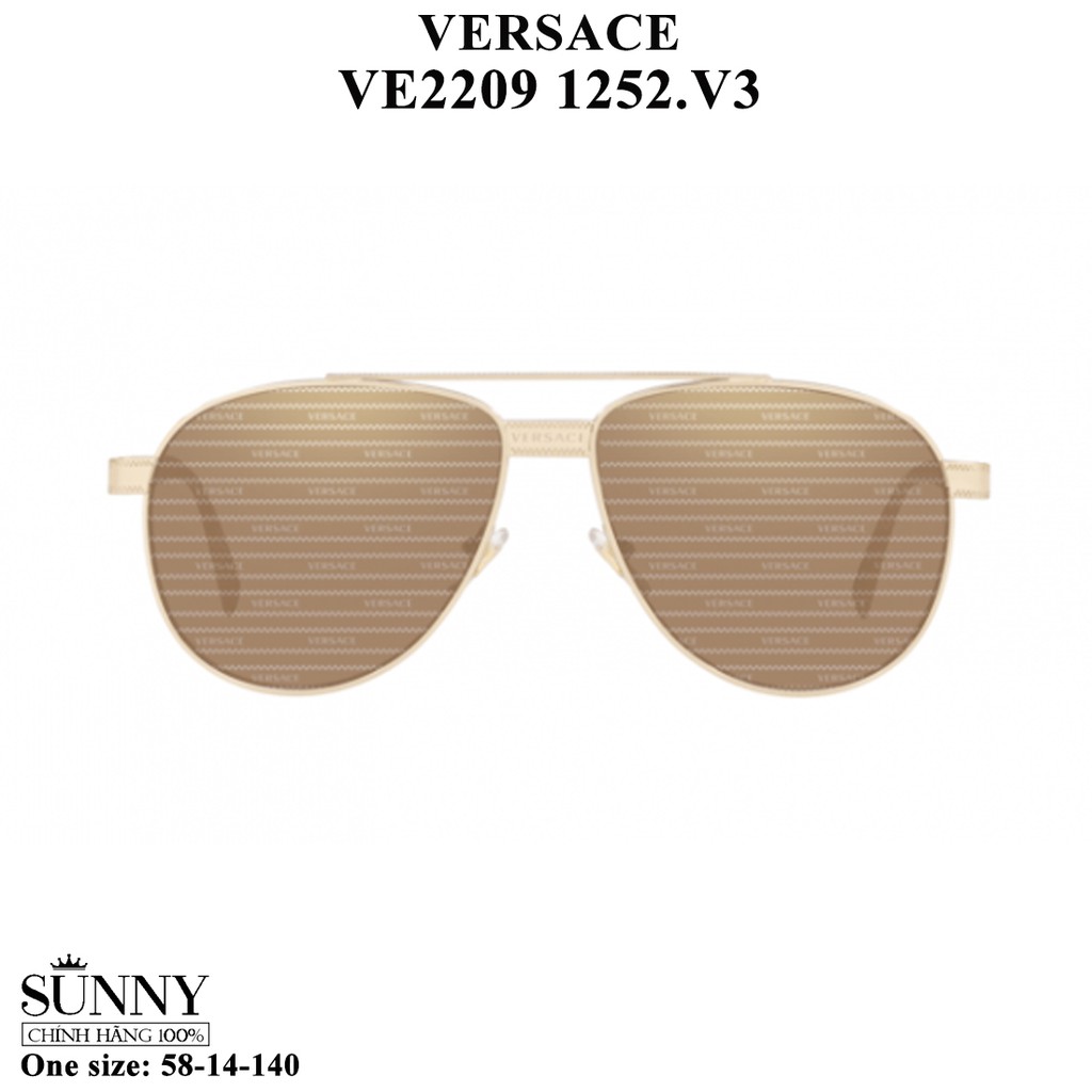 Kính mát chính hãng nam nữ Versace VE2209 màu sắc thời trang, thiết kế dễ đeo bảo vệ mắt