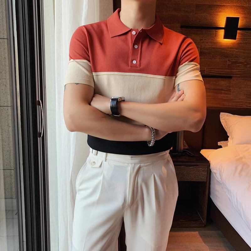Áo polo phối màu thanh lịch - lịch lãm