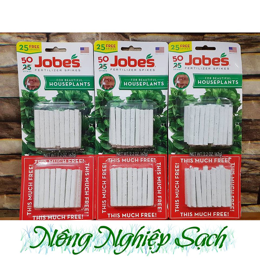 JOBES - Phân con sâu MỸ (VỈ 50 QUE)