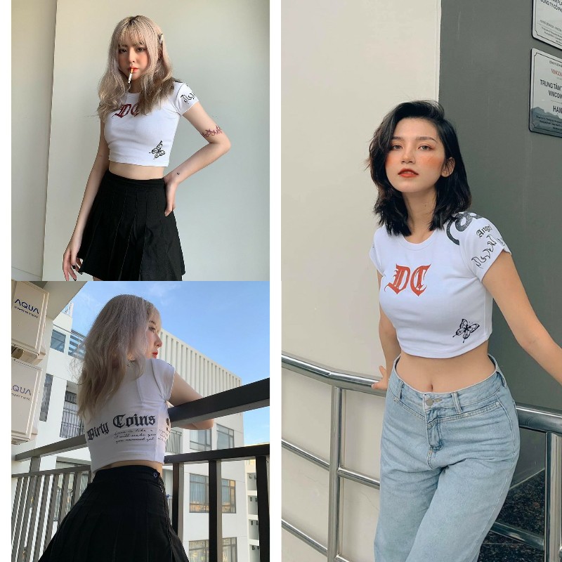 [Mã FAMAYWA giảm 10K đơn 50K] Áo Croptop BUTTERFLY D.G Body Ôm Mềm Mát - VIET_STAR | BigBuy360 - bigbuy360.vn
