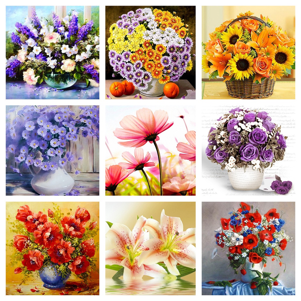 Bộ Tranh Đính Đá Tự Làm Họa Tiết Độc Đáo