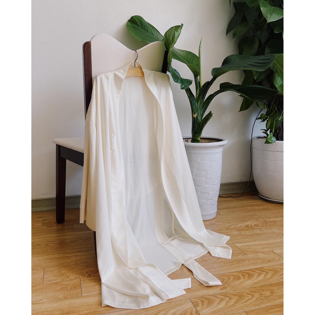 Jeune Kimono- Áo choàng lụa pastel đi biển