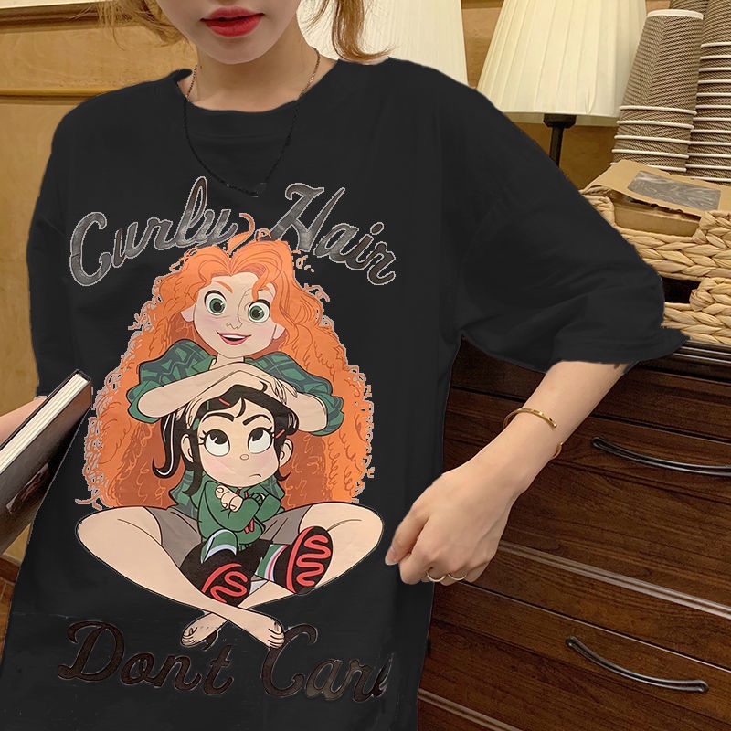 Áo thun ngắn tay dáng rộng thiết kế mới ngọt ngào phong cách Hàn Quốc dành cho nữ