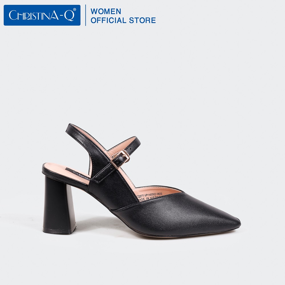 Giày nữ cao gót bít mũi vuông ChristinA-Q GBV077