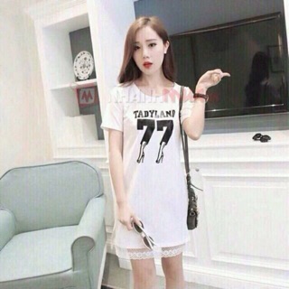 Đầm dáng suông ren lai