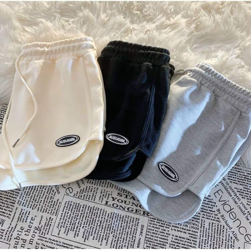 [TẶNG QUÀ XINH] QUẦN ĐÙI VIỀN LO GO 3 MÀU ĐEN XÁM BE CHẤT COTTON MỀM MỊN MÁT MẺ NGÀY HÈ PHỐ THỜI TRANG HOTTEEN