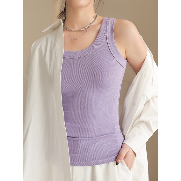 Áo Tank Top Dệt Kim Dày Dặn Thời Trang Mùa Hè Quyến Rũ Cho Nữ 2022