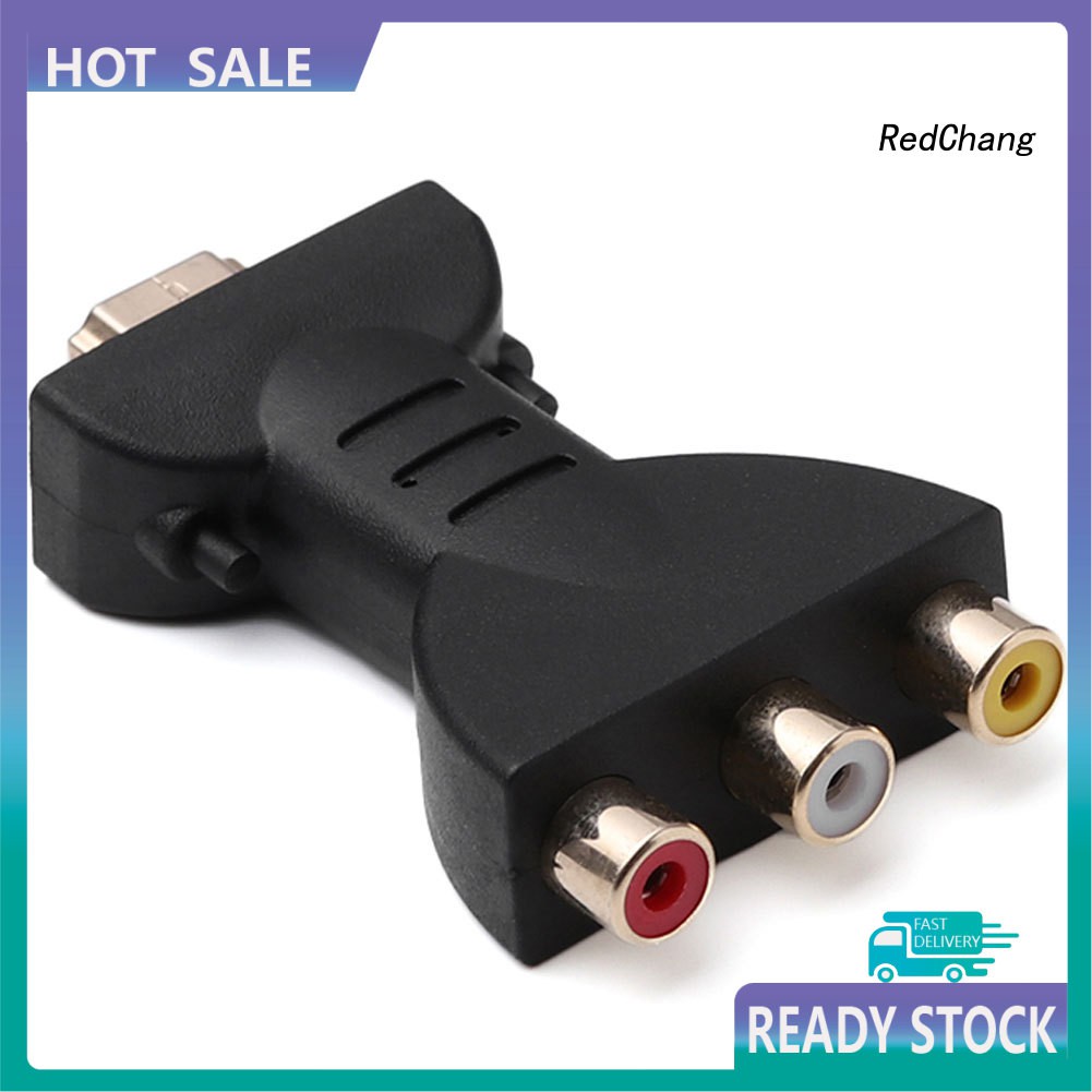 -SPQ- HDMI Male to 3 RCA Female Composite AV Audio Video Adapter Converter for TV