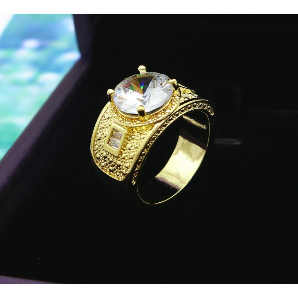 Nhẫn nam mạ vàng 24k mặt đá pha lê [CAM KẾT RẺ NHẤT BÁN ĐẢO ĐÔNG DƯƠNG] - Hieuphan6789