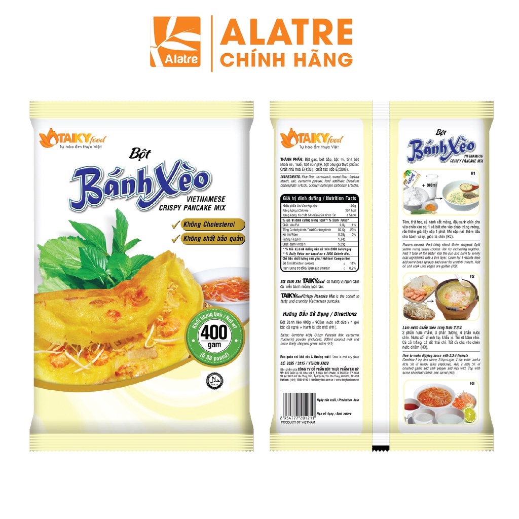 Bột bánh xèo Taky (400g - 1Kg/gói)