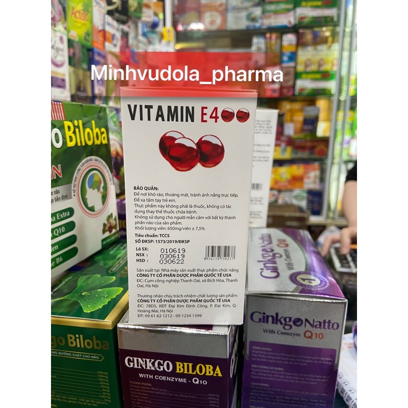 Viên uống Vitamin E 400 - Đỏ (hộp 100 viên) | BigBuy360 - bigbuy360.vn