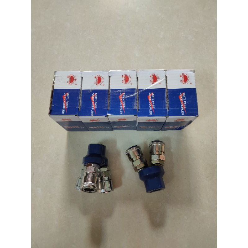 Đầu nối chia hơi tròn 2 ngã dùng cho máy bơm khí nén