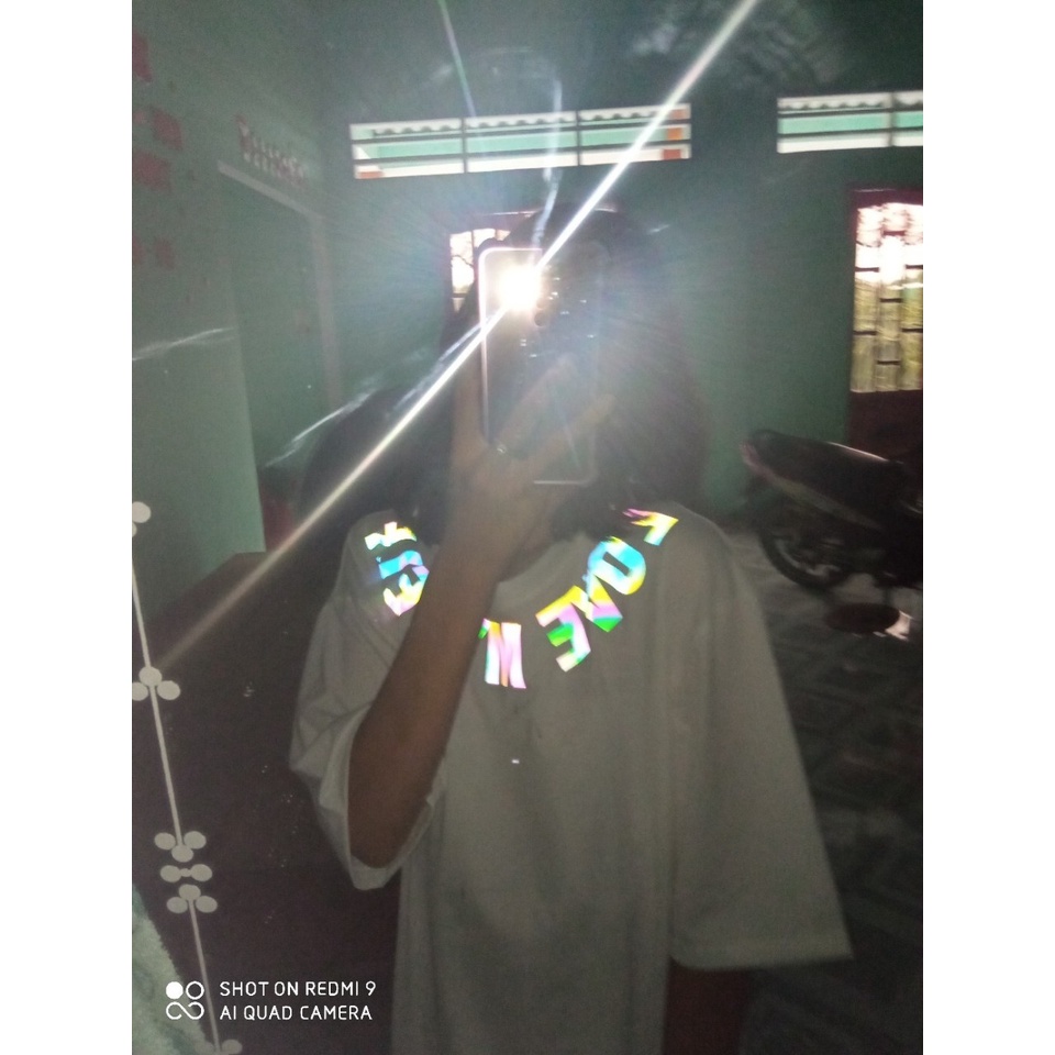 Áo thun form rộng ngắn tay in phản quang Love,Áo phông mặc đôi,nhóm,lớp