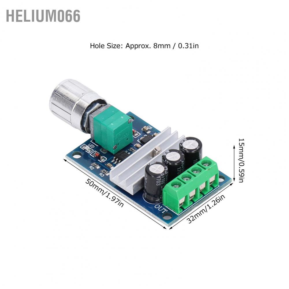 Helium066 2Pcs Motor Speed Controller PWM Regulator Switch Control Module DC 6V 12V 2