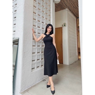 Đầm Body Cổ M Form Xòe Dài Sẵn Mút