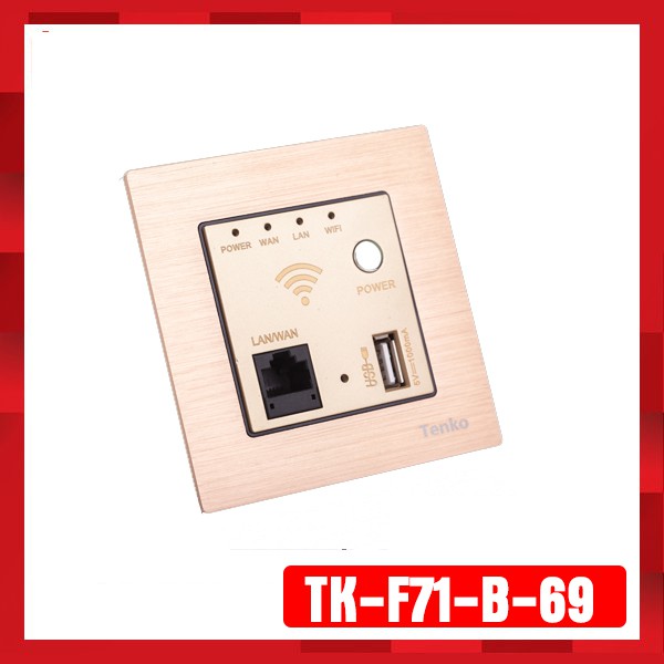 Bộ Phát Wifi Âm Tường Mặt Kính Cường Lực Tenko TK-F71-D-69