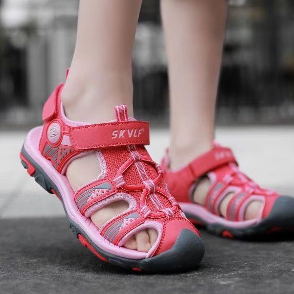 Sandal cho bé gái 3 - 12 tuổi kiểu rọ bít mũi thời trang khỏe khoắn và năng động cá tính