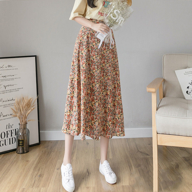 Chân Váy Maxi Lưng Cao In Họa Tiết Hoa Cúc Cho Nữ D141 | BigBuy360 - bigbuy360.vn