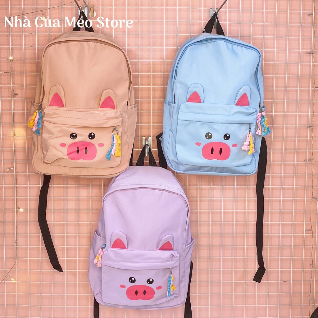 BALO ĐI HỌC HÌNH BÉ HEO HỒNG CUTE PHÔ MAI QUE DỄ THƯƠNG [NHÀ CỦA MÉO STORE]