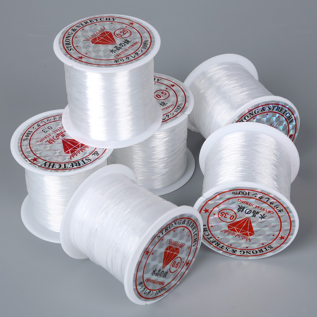 Cuộn dây nylon Beadia trong suốt không co giãn dùng làm trang sức