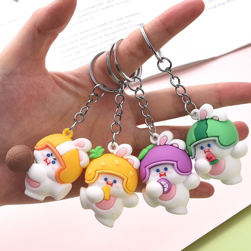 Móc Khóa Hình Thỏ Hoạt Hình Dễ Thương