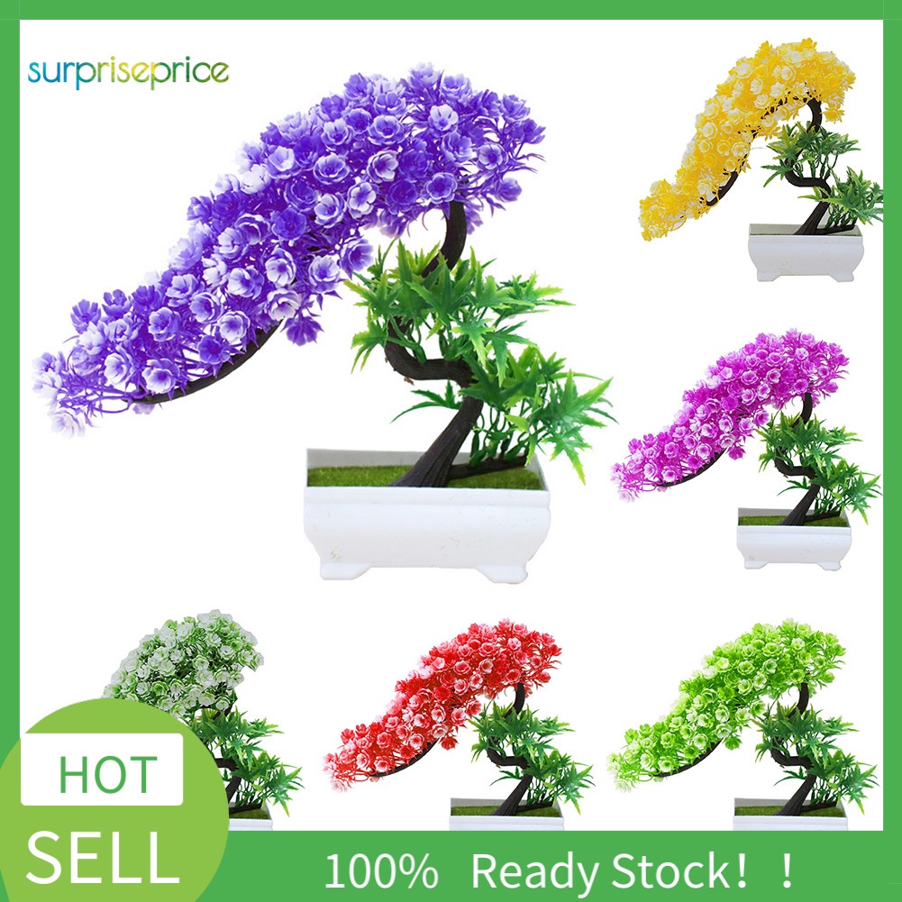 Cây cảnh bonsai nhân tạo để bàn trang trí văn phòng/sân vườn đẹp mắt