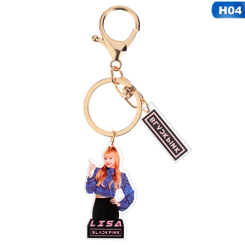 Móc khóa gắn mặt hình các thành viên nhóm nhạc Blackpink Twice Seventeen độc đáo