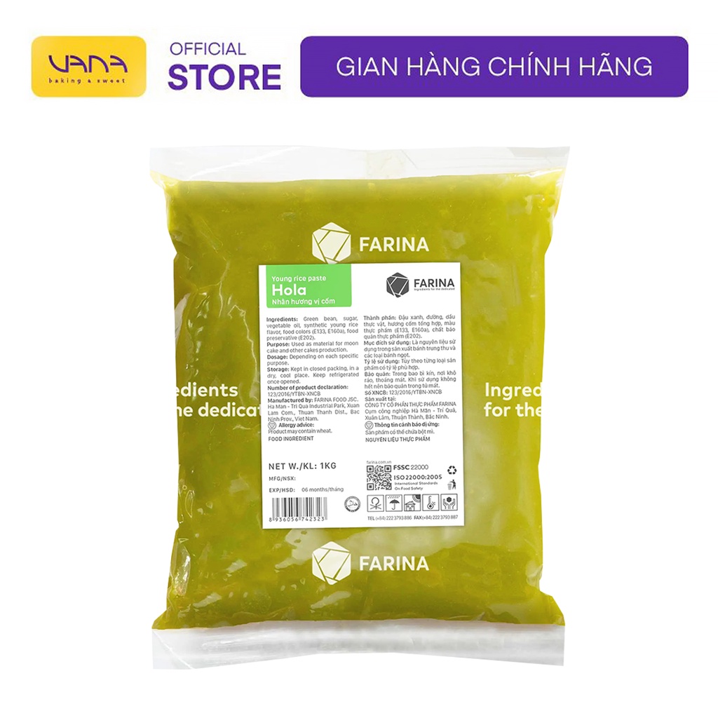 NHÂN BÁNH TRUNG THU FARINA CÁC VỊ 1KG