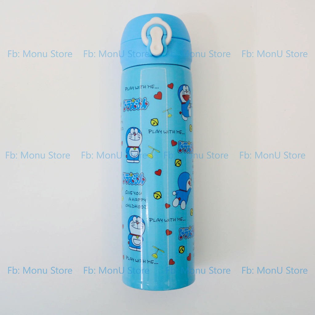 Bình giữ nhiệt nắp bật hình DORAEMON dễ thương chất liệu inox 304 an toàn | BigBuy360 - bigbuy360.vn