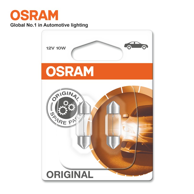 [Mã BMBAU50 giảm 10% đơn 99k] Combo 2 Bóng Đèn Cana Ngắn OSRAM Original C5W 12V 10W Nhập Khẩu Chính Hãng