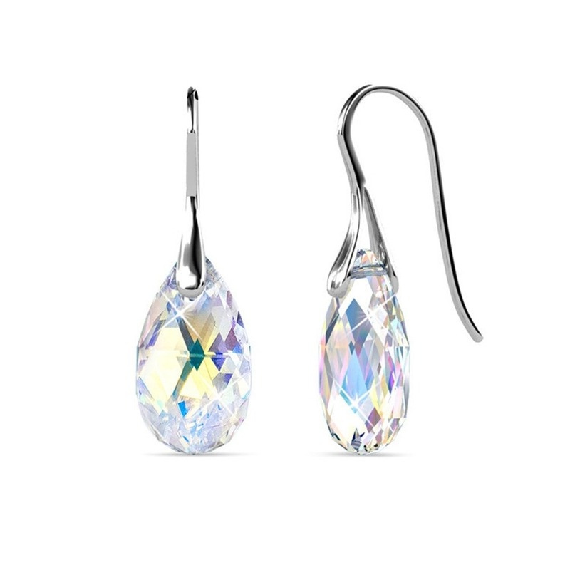 1 Đôi Bông Tai Đá Opal Tự Nhiên Dáng Dài Thời Trang Tinh Tế Lãng Mạn Dành Cho Bạn Nữ / Quà Tặng