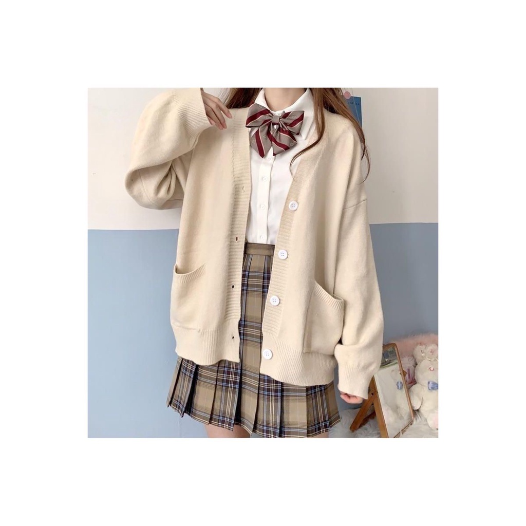 Áo Khoác Cardigan Dệt Kim Tay Dài Dáng Rộng Thời Trang Xuân Thu 2022 Cho Nữ