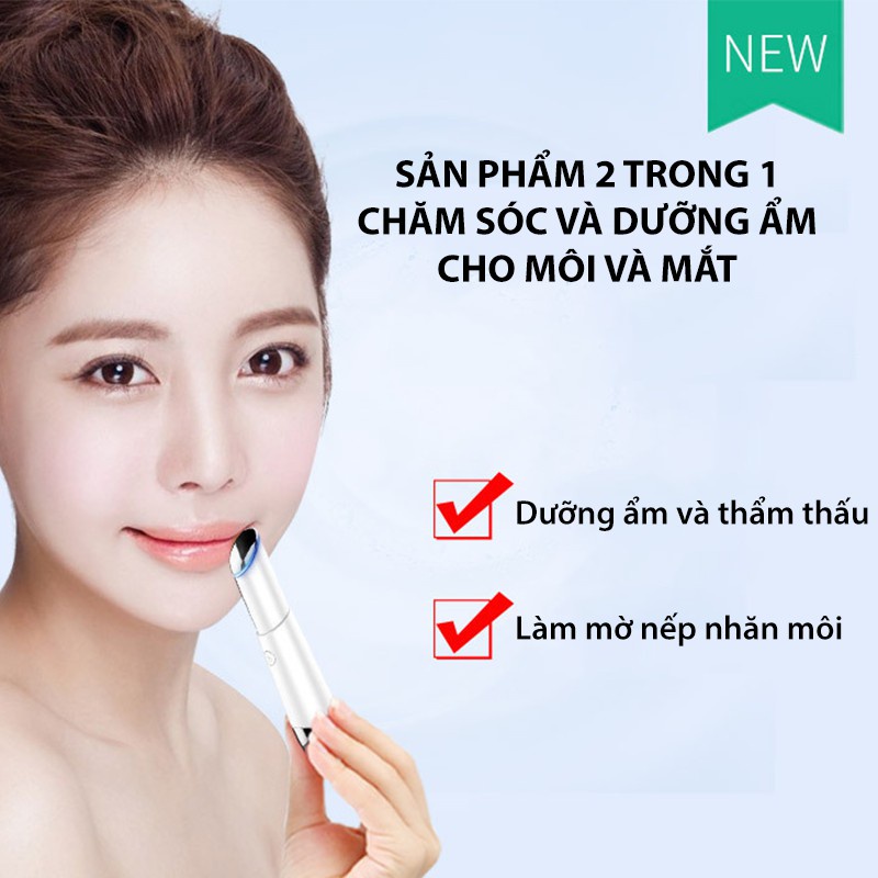 Máy Massage Mắt Sóng Siêu Âm Với Nhiệt Và Chế Độ Rung Giúp Giảm Quầng Thâm Bọng Mắt Mỏi Mắt BH [6 Tháng]